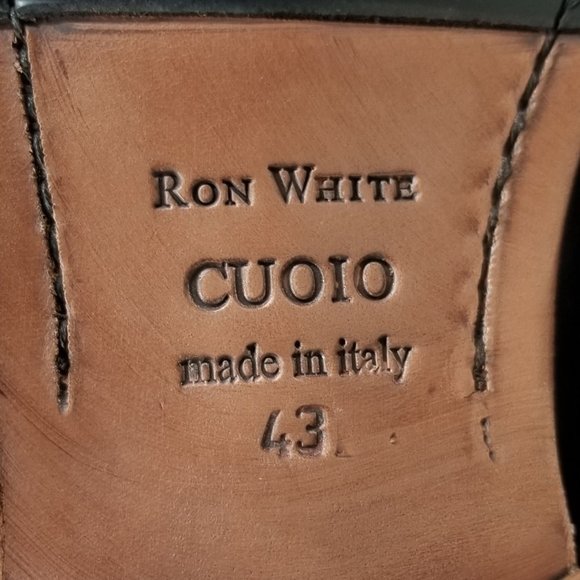 Ron White Eugene Cap Toe Derby, Agean Blue Leather Fit sz 9 - Picture 10 of 10